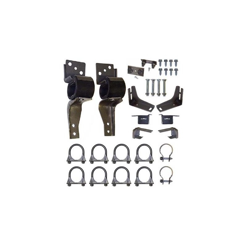 FORD MUSTANG 1967-1969 KIT DE FIXATION POUR ECHAPPEMENT DOUBLE 2.25 POUCES 57 MM Exhaust hanger kit dual exhaust mount kit 2.25