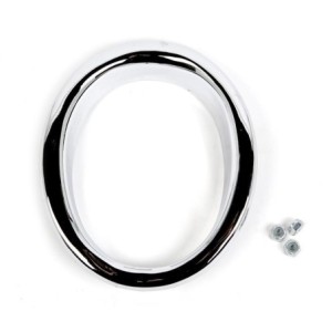 FORD MUSTANG 1965-1966 GT ANNEAU ACIER CHROME DE GARNITURE DE JUPE POUR ECHAPPEMENT exhaust trim ring SCOTT DRAKE C5ZZ-5C299-AR