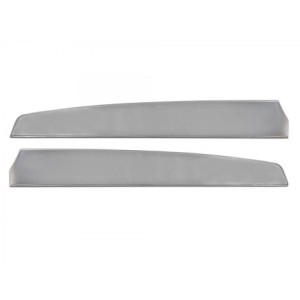 FORD MUSTANG 1967 PAIRE D INSERTS POUR PANNEAUX DE PORTE DELUXE SANS TROUS ALUMINIUM POLI Deluxe door panels inserts without hol