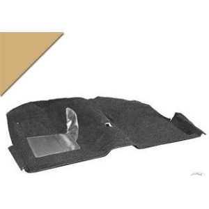 FORD MUSTANG 1965-1968 COUPE KIT COMPLET DE MOQUETTE AVANT + ARRIERE PEPITE OR 80% NILON 20% RAYON Molded carpet kit nugget gold