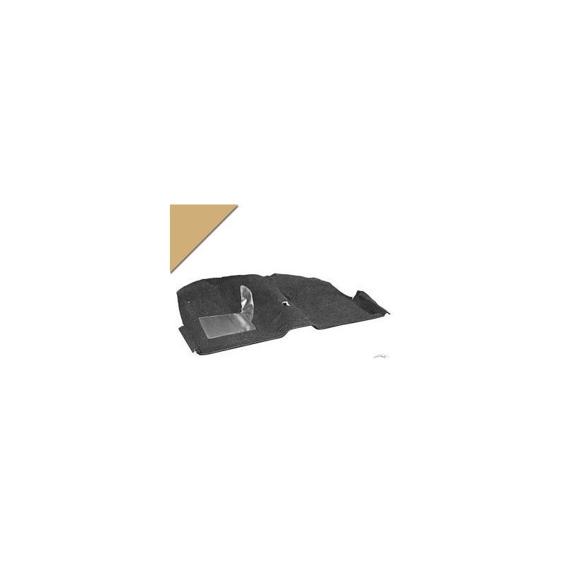 FORD MUSTANG 1965-1968 COUPE KIT COMPLET DE MOQUETTE AVANT + ARRIERE PEPITE OR 80% NILON 20% RAYON Molded carpet kit nugget gold