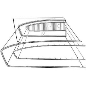 FORD MUSTANG 1965-1966 SET DE GARNITURE DE PANNEAU DE PORTE PONY GAUCHE Pony door panel trim Left hand C5ZZ-652043-71