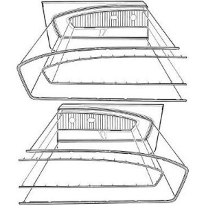 FORD MUSTANG 1965-1966 SET DE GARNITURE DE PANNEAU DE PORTE PONY GAUCHE ET DROIT Pony door panel trim Left and right hand C5ZZ-6