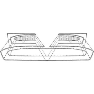 FORD MUSTANG 1965-1966 SET DE GARNITURE DE PANNEAU DE PORTE PONY GAUCHE ET DROIT Pony door panel trim Left and right hand C5ZZ-6