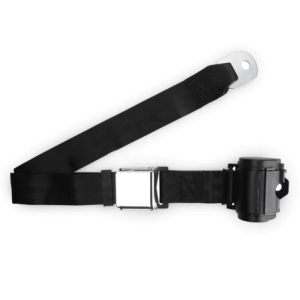 FORD MUSTANG 1964-1973 COUPE ET FASTBACK CEINTURE DE SECURITE TYPE AVIATION NOIR seat belt back RETROBELT 259-BLK