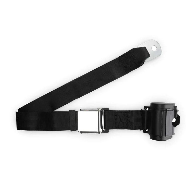 FORD MUSTANG 1964-1973 COUPE ET FASTBACK CEINTURE DE SECURITE TYPE AVIATION NOIR seat belt back RETROBELT 259-BLK