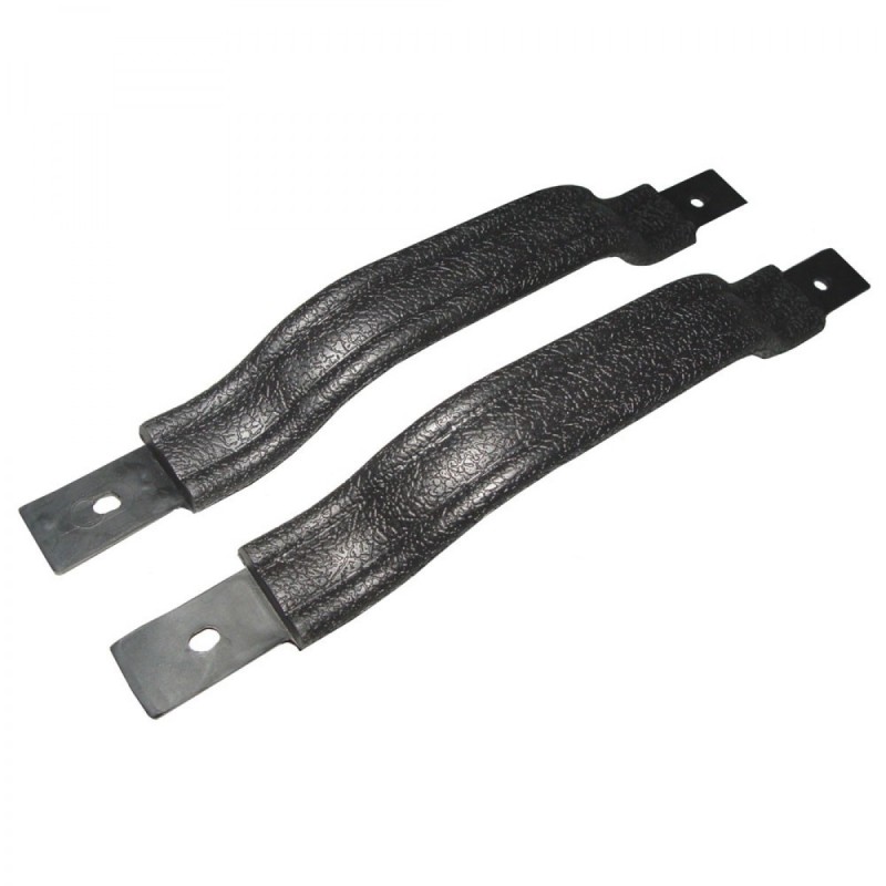 FORD MUSTANG 1968 PAIRE DE POIGNEES DE PORTE DELUXE NOIR Deluxe door pulls black pair SCOTT DRAKE C8ZZ-6526656-BK