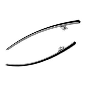 FORD MUSTANG 1964-1966 PAIRE DE GLISSIERES RAILS JOINTS SUR CUSTODE COTE AVANT GAUCHE ET DROIT VERSION QUALITE Front door glass