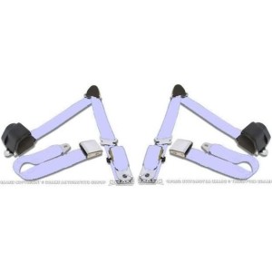 FORD MUSTANG 1964-1973 COUPE ET FASTBACK ( POUR CABIOLET PRENDRE KIT MONTAGE SB-3P-HK ) PAIRE DE CEINTURES DE SECURITE BLEU CLAI