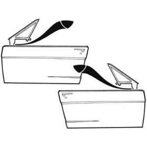 FORD MUSTANG 1967-1968 JOINT DE FINITION ENTRE CUSTOD ET PORTE outer vent win seal vent window frame to door seal SCOTT DRAKE C6