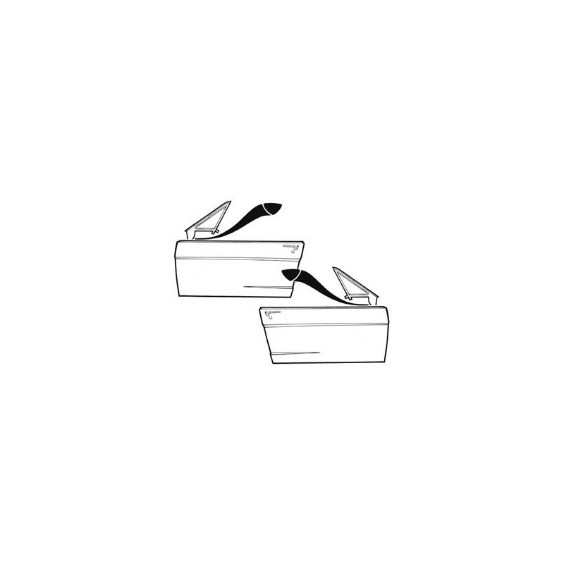 FORD MUSTANG 1967-1968 JOINT DE FINITION ENTRE CUSTOD ET PORTE outer vent win seal vent window frame to door seal SCOTT DRAKE C6