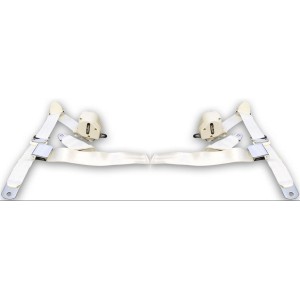 FORD MUSTANG 1964-1973 COUPE ET FASTBACK PAIRE DE CEINTURES DE SECURITE 3 points BLANCHE seat belt white SCOTT DRAKE SB-3P-WT