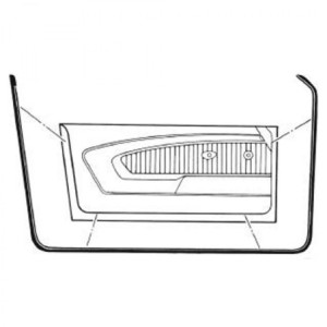 FORD MUSTANG 1971-1973 COUPE CABRIOLET SPORTSROOF PAIRE DE JOINTS CALFEUTRAGE DES PORTES Door weatherstrips SCOTT DRAKE D1ZZ-652