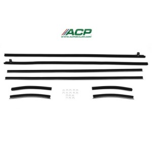 FORD MUSTANG 1969-1970 CABRIOLET KIT DE JOINTS LECHE VITRE 8 PIECES convertible window channel weatherstrip set SCOTT DRAKE C9ZZ