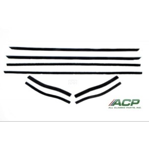 FORD MUSTANG 1964-1966 COUPE ET CABRIOLET KIT DE JOINTS LECHE VITRE 8 PIECES VERSION ECONOMIQUE convertible economy window chann