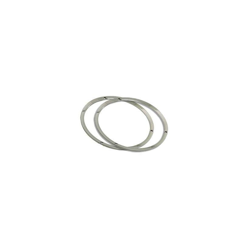 FORD MUSTANG 1967-1968 PAIRE DE CERCLAGE AUTOUR DU PHARE FEUX CHROME headlamp door chrome SCOTT DRAKE C7ZZ-13064-C