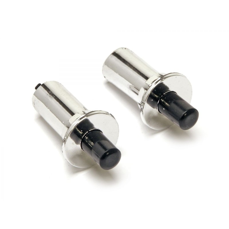 FORD MUSTANG 1964-1967 PAIRE DE CONTACTEURS DE PORTE POUR ECLAIRAGE INTERIEUR Courtesy Light Switch pair chrome SCOTT DRAKE C3AZ