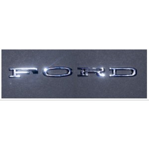 FORD MUSTANG 1964-1966 LOGO FORD CAPOT CHROME AUTOCOLLANT LICENCE FORD Ford hood letters stick on SCOTT DRAKE C4OZ-6240282-SK