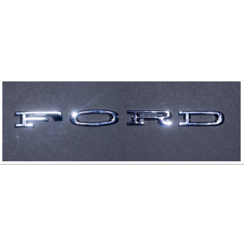 FORD MUSTANG 1964-1966 LOGO FORD CAPOT CHROME AUTOCOLLANT LICENCE FORD Ford hood letters stick on SCOTT DRAKE C4OZ-6240282-SK