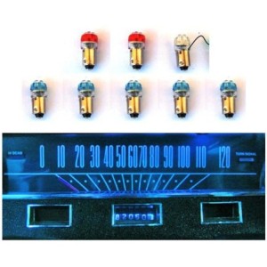FORD MUSTANG 1964-1966 Instrument panel led light bulb set long speedometer SCOTT DRAKE SD-6456-GA-BL