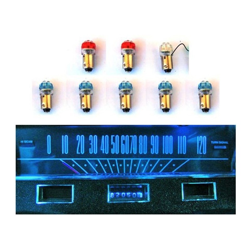 FORD MUSTANG 1964-1966 Instrument panel led light bulb set long speedometer SCOTT DRAKE SD-6456-GA-BL
