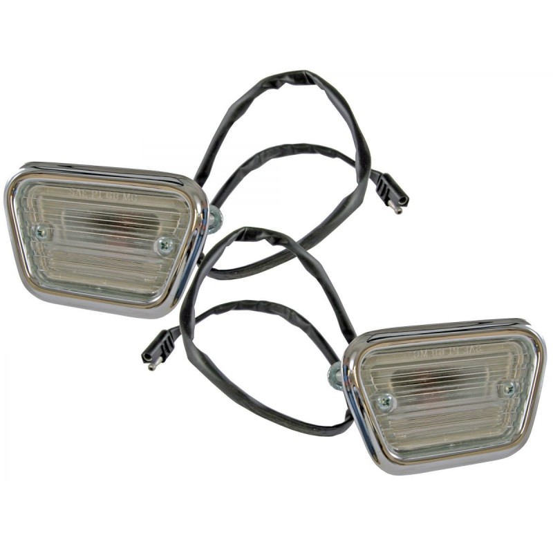 FORD MUSTANG 1968 front side markers lights pair SCOTT DRAKE C8ZZ-15A201-C-D