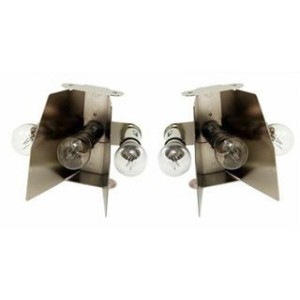 FORD MUSTANG 1965-1966 KIT SUPPORTS 3 AMPOULES DE FEUX ARRIERE Taillamp 3 bulb Inserts SCOTT DRAKE C5ZZ-STL-13400