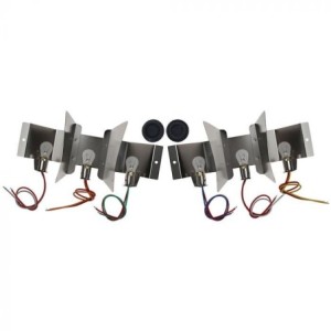 FORD MUSTANG 1967-1968 PAIRE DE SUPPORTS D AMPOULE DE FEUX ARRIERE Taillamp 3 Bulb Inserts pair SCOTT DRAKE C7ZZ-STL-13400
