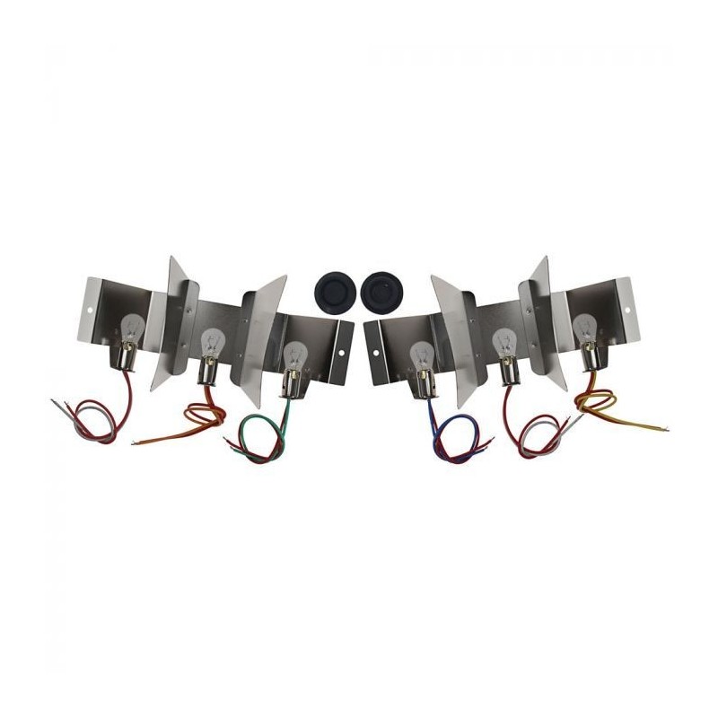 FORD MUSTANG 1967-1968 PAIRE DE SUPPORTS D AMPOULE DE FEUX ARRIERE Taillamp 3 Bulb Inserts pair SCOTT DRAKE C7ZZ-STL-13400