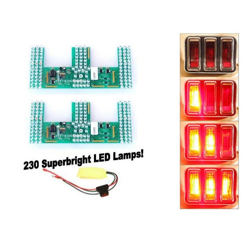 FORD MUSTANG 1967-1968 SYSTEME CONVERSION FEUX ARRIERE A LED SEQUENTIEL Sequential Tail Light Kit easy install SCOTT DRAKE SD-60