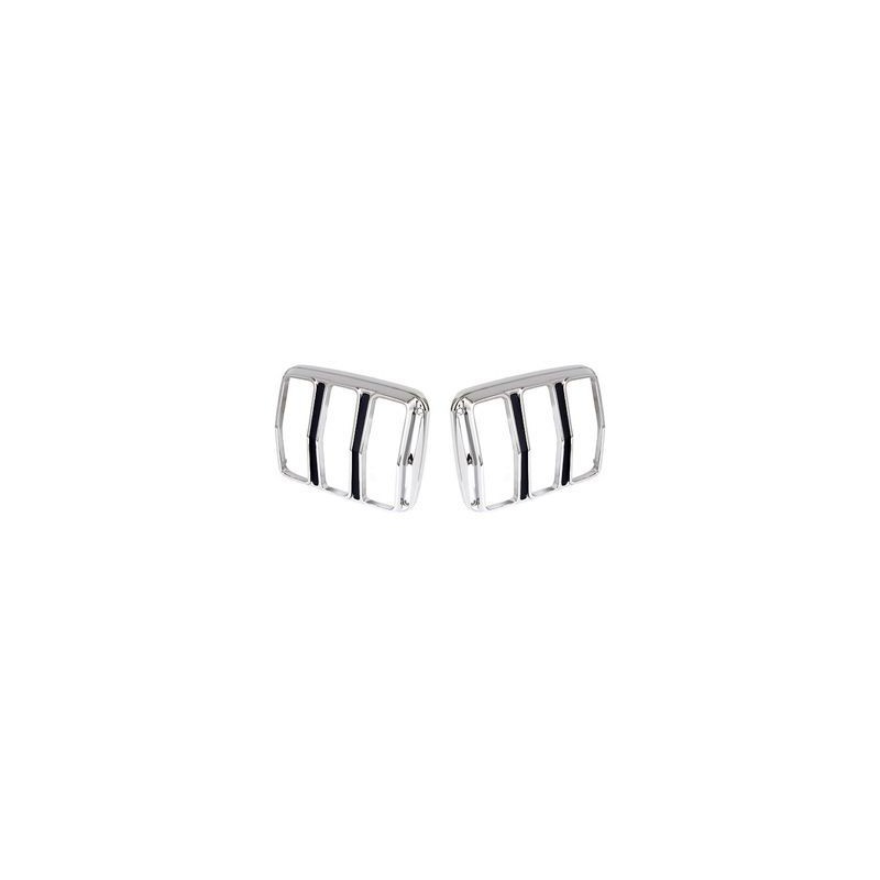 FORD MUSTANG 1964-1966 PAIRE DE FACETTES DE FEUX ARRIERES CHROME Tail Light Bezels Concours Pair SCOTT DRAKE C5ZZ-13489-AR