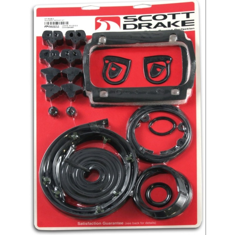 FORD MUSTANG 1964-1966 KIT JOINTS POUR NOUVELLE PEINTURE Basic repaint kit SCOTT DRAKE KIT-RUB-3