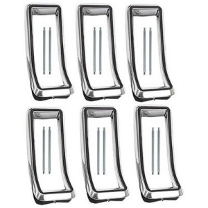 FORD MUSTANG 1968 KIT DE FACETTES DE FEU ARRIERE CHROME Tail Light Bezel kit SCOTT DRAKE KIT-ELC-6