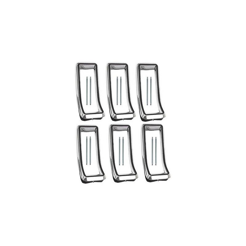 FORD MUSTANG 1968 KIT DE FACETTES DE FEU ARRIERE CHROME Tail Light Bezel kit SCOTT DRAKE KIT-ELC-6