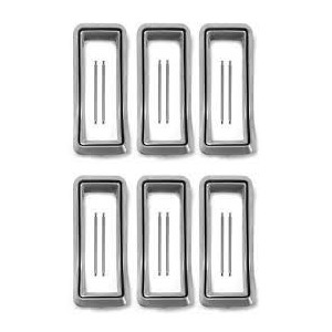 FORD MUSTANG 1968 KIT DE FACETTES DE FEU ARRIERE SATIN Tail Light Bezel satin kit SCOTT DRAKE KIT-ELC-6S