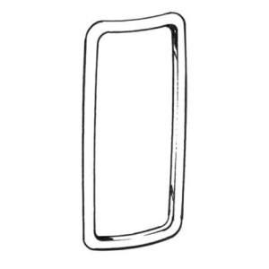FORD MUSTANG 1969 FACETTE DE FEU ARRIERE INOX Tail Light Trim Stainless SCOTT DRAKE C9ZZ-13450-S