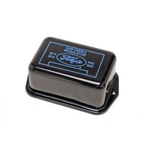 FORD MUSTANG 1964 COUVERCLE DE REGULATEUR DE TENSION NOIR BLEU Generator Regulator Cover Black Blue SCOTT DRAKE C2AF-COVER
