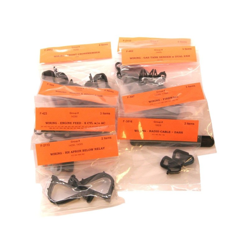 FORD MUSTANG 1968 KIT DE CLIPS DE CABLAGE Wiring Clip Master Kit SCOTT DRAKE C8ZZ-WCK