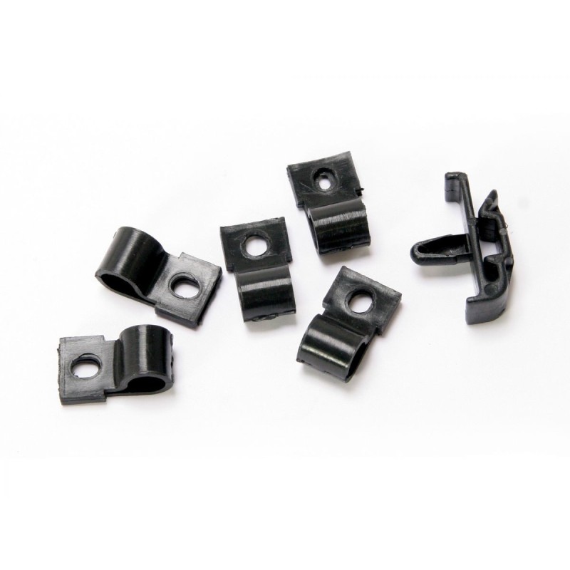 FORD MUSTANG 1967-1968 CLIPS DE FAISCEAU SOUS CAPOT DE CLIGNOTANTS ABS NOIR Underhood Turn Signal Harness Clips ABS Black SCOTT