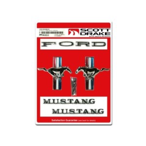 FORD MUSTANG 1965-1966 COUPE ET CABRIOLET EMBLEME OFFICIEL 6 CYLINDRES emblem 6 cylinder SCOTT DRAKE C5ZZ-6540282-6K