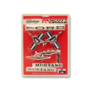 FORD MUSTANG 1965-1966 COUPE ET CONVERTIBLE EMBLEME OFFICIEL V8 emblem kit coupe and convertible 8 Cylinder 289 SCOTT DRAKE C5ZZ