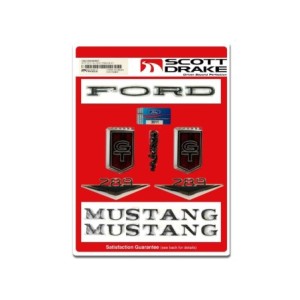 FORD MUSTANG 1966 GT EMBLEME OFFICIEL TOUS V8 emblem kit All bodystyles 8 Cylinder GT SCOTT DRAKE C6ZZ-65402828GT