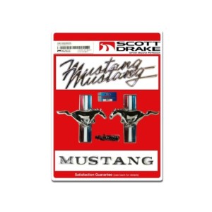 FORD MUSTANG 1968 EMBLEME OFFICIEL 200 6 CYLINDRES emblem kit 200 6 cylinder SCOTT DRAKE C8ZZ-6540282200