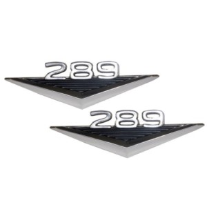 FORD MUSTANG 1965-1966 289 PAIRE D EMBLEMES POUR AILE 289 Fender emblem pair SCOTT DRAKE C3OZ-16228-A