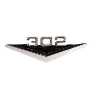 FORD MUSTANG 1964-1966 302 EMBLEME POUR AILE 302 Fender emblem SCOTT DRAKE C3OZ-16228-302