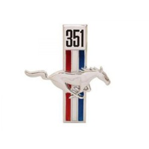 FORD MUSTANG 1967-1968 EMBLEME 351 CHEVAL MUSTANG GALOP DROIT 351 Running Horse Fender Emblems right hand SCOTT DRAKE C7ZZ-16228