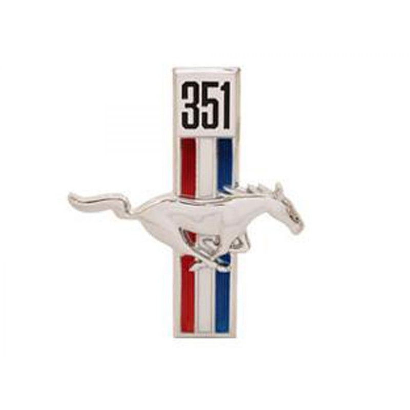 FORD MUSTANG 1967-1968 EMBLEME 351 CHEVAL MUSTANG GALOP DROIT 351 Running Horse Fender Emblems right hand SCOTT DRAKE C7ZZ-16228