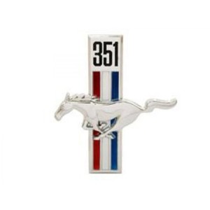 FORD MUSTANG 1967-1968 EMBLEME 351 CHEVAL MUSTANG GALOP GAUCHE 351 Running Horse Fender Emblems left hand SCOTT DRAKE C7ZZ-16229
