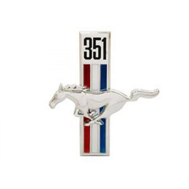 FORD MUSTANG 1967-1968 EMBLEME 351 CHEVAL MUSTANG GALOP GAUCHE 351 Running Horse Fender Emblems left hand SCOTT DRAKE C7ZZ-16229