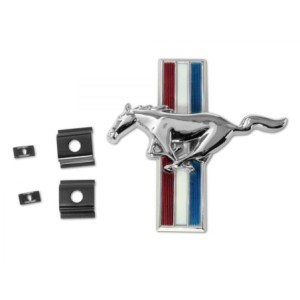 FORD MUSTANG 1966 SHELBY EMBLEME ET CLIPS DE CALANDRE Shelby Grill Emblem and Retainers SCOTT DRAKE S2MS-8202-K